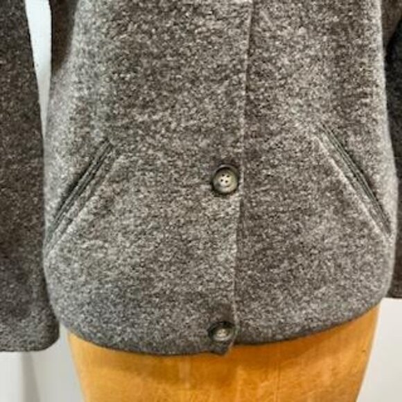 Evan Picone Wool Cardigan Sz Small Gray Long Sleeve Button Down Casual - Picture 6 of 8